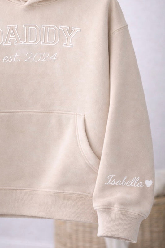 DADDY Hoodie-Personalized sleeve